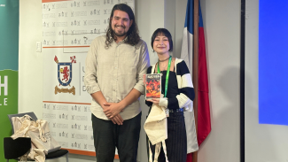 Europa Guzmán, estudiante de la Universidad Bernardo O'Higgins recibió el premio a mejor negociadora de Bienestar y Resiliencia.